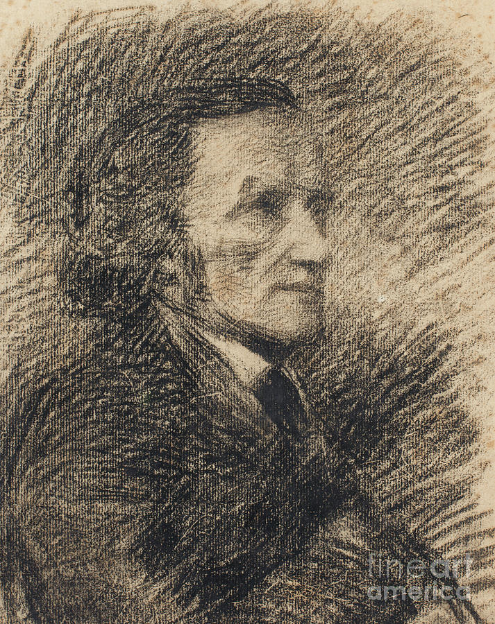 Richard Wagner  Drawing by Pierre Auguste Renoir