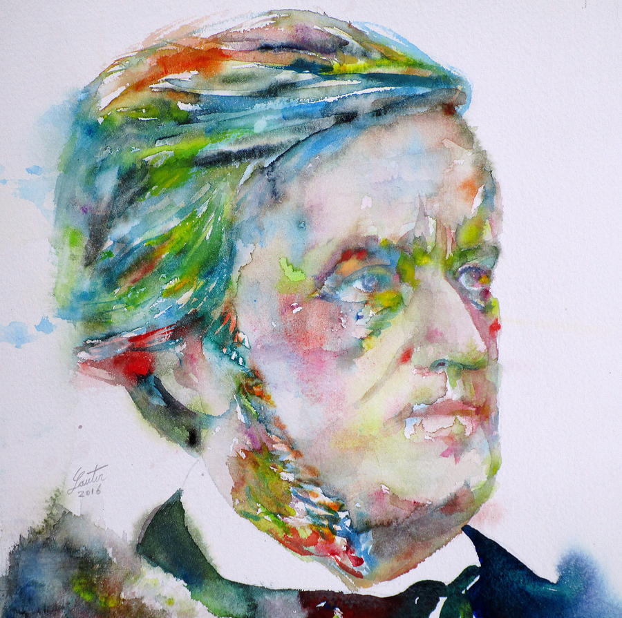 Music Painting - RICHARD WAGNER - watercolor portrait.3 by Fabrizio Cassetta