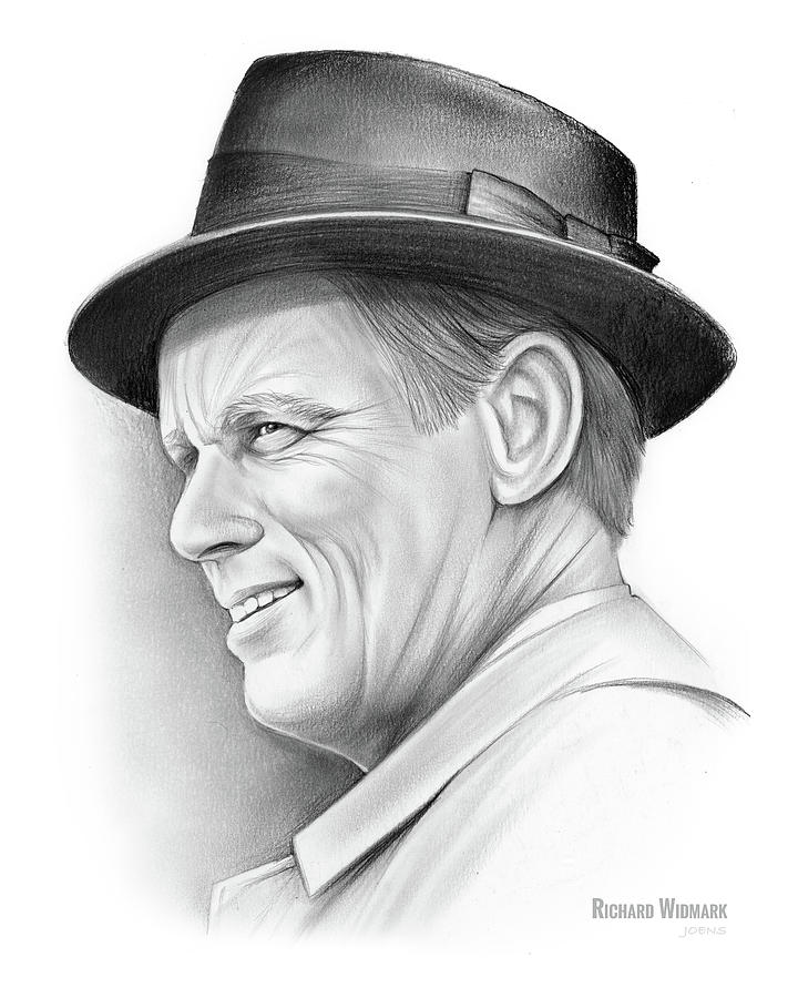 Richard Widmark Drawing by Greg Joens