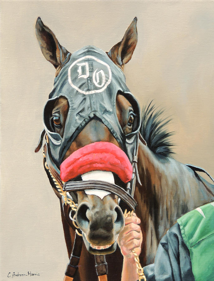 Racehorse Painting - Richards Kid by Carole Andreen