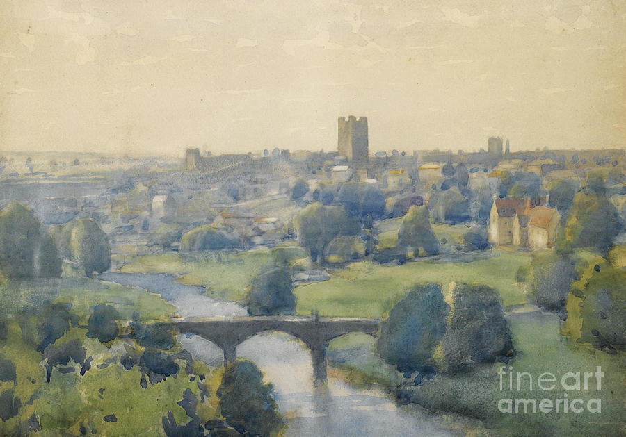 Richmond Castle From The Terrace Painting By MotionAge Designs