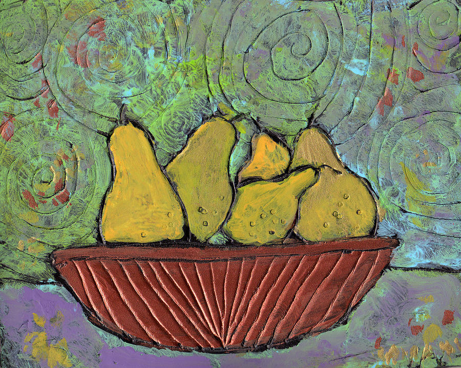 Richmond Pears Painting by Wayne Potrafka
