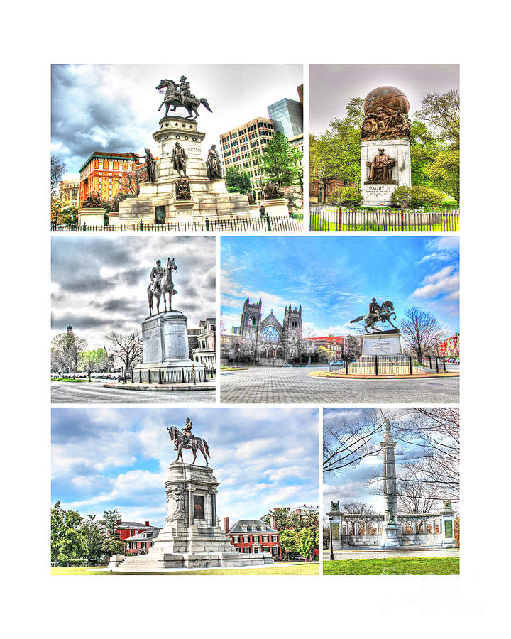 Richmond VA Virginia - Monuments Collage Photograph by Dave Lynch