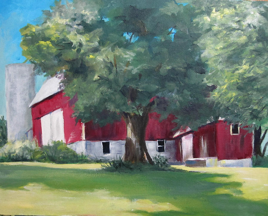Tree Painting - Richs Barn by Carol Hart