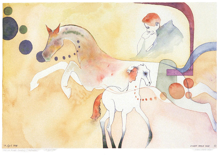 Surreal Painting - Rick and Rocket by Eileen Hale Surreal Painting - Rick and Rocket by Eileen Hale