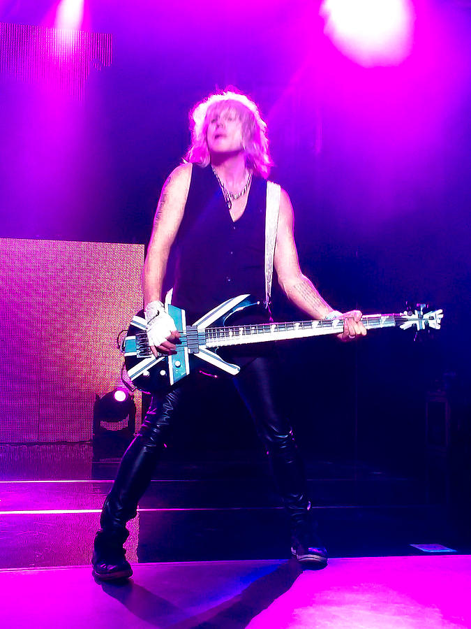 Def Leppard Photograph - Rick Savage of Def Leppard by David Patterson
