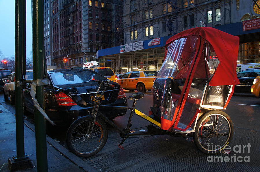 Rickshaw in Manhattan Photograph by Elena Perelman