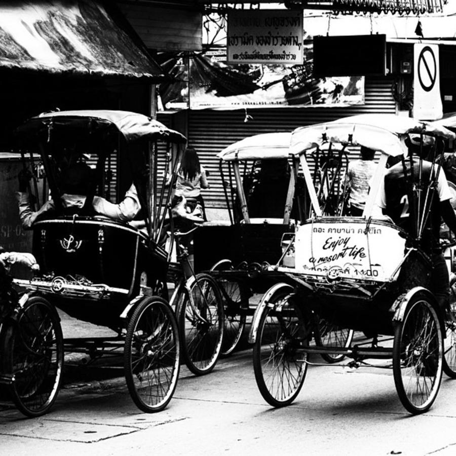 Bangkok Photograph - Rickshaw Taxis by Georgia Clare