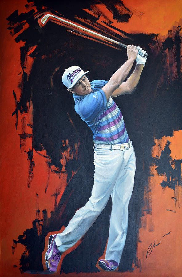 Ricky Fowler Painting - Ricky Fowler by Mark Robinson