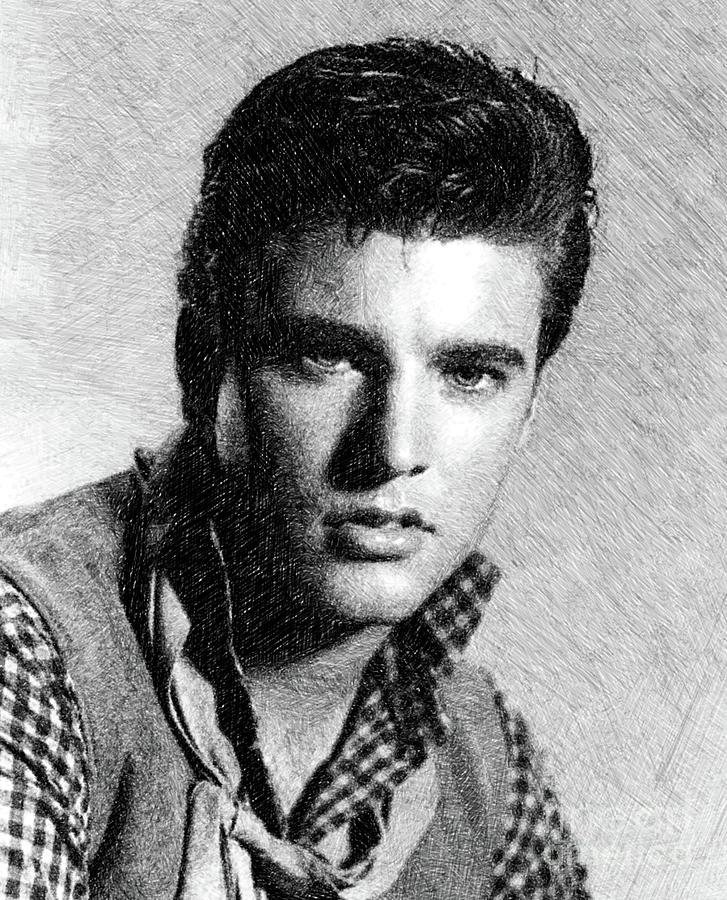 Music Drawing - Ricky Nelson, Music Legend by JS by Esoterica Art Agency