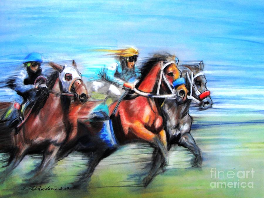 Horse Painting - Ride Like the Wind by Pat Davidson
