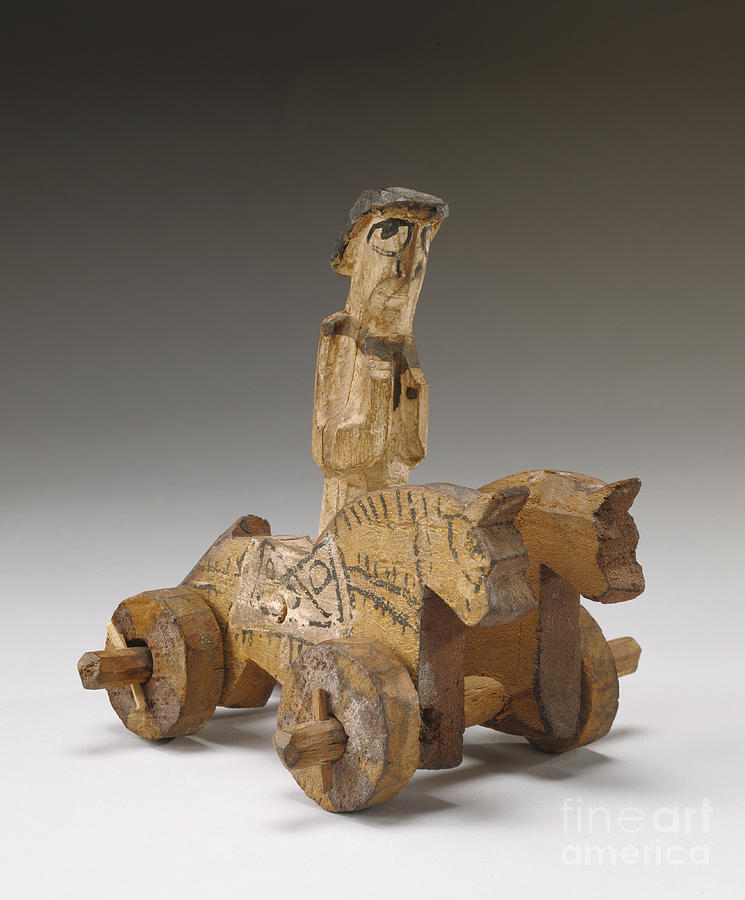Toy Photograph - Rider And Two Horses Toy, 4th Century Ad by Getty Research Institute
