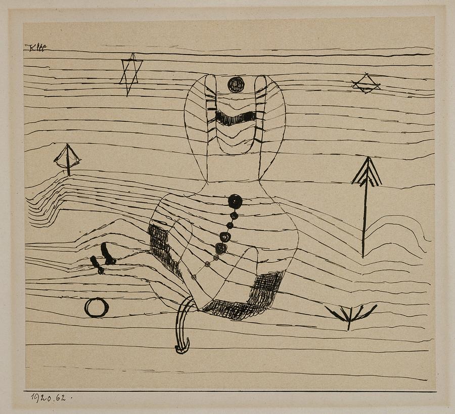 Abstract Painting - Rider Unhorsed and Bewitched  by Paul Klee