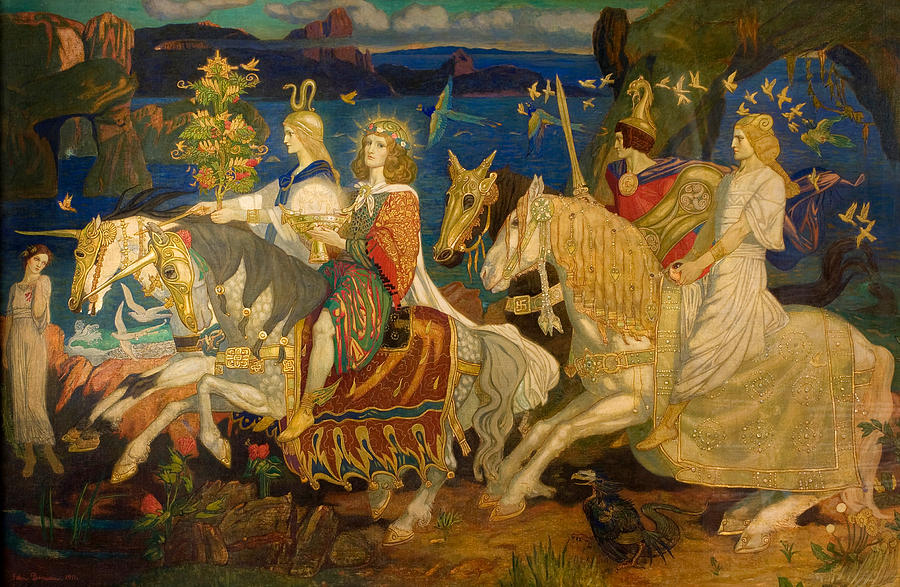 John Duncan Painting - Riders of the Sidhe by John Duncan
