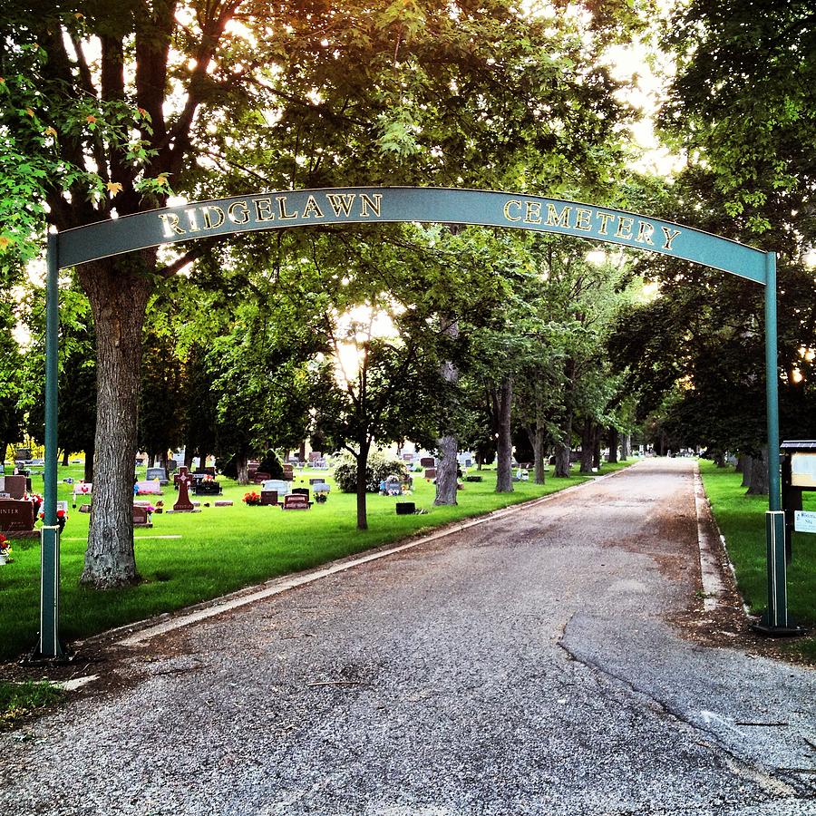 Ridgelawn Cemetery Entrance Photograph by Chris Brown