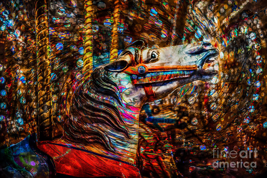 Riding A Carousel In My Colorful Dream Photograph by Michael Arend