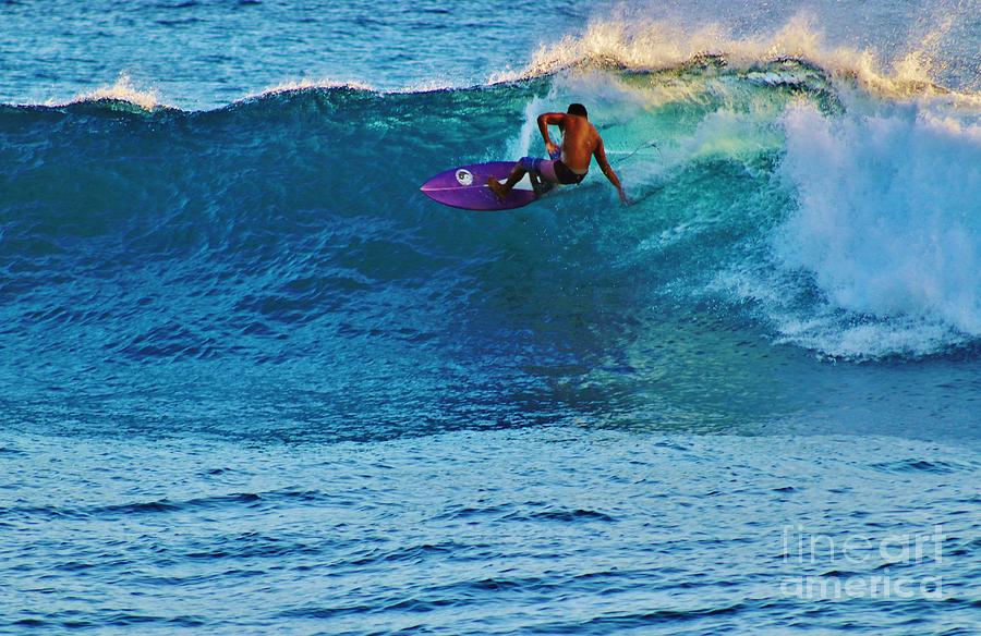 Riding a Purple Board Photograph by Craig Wood