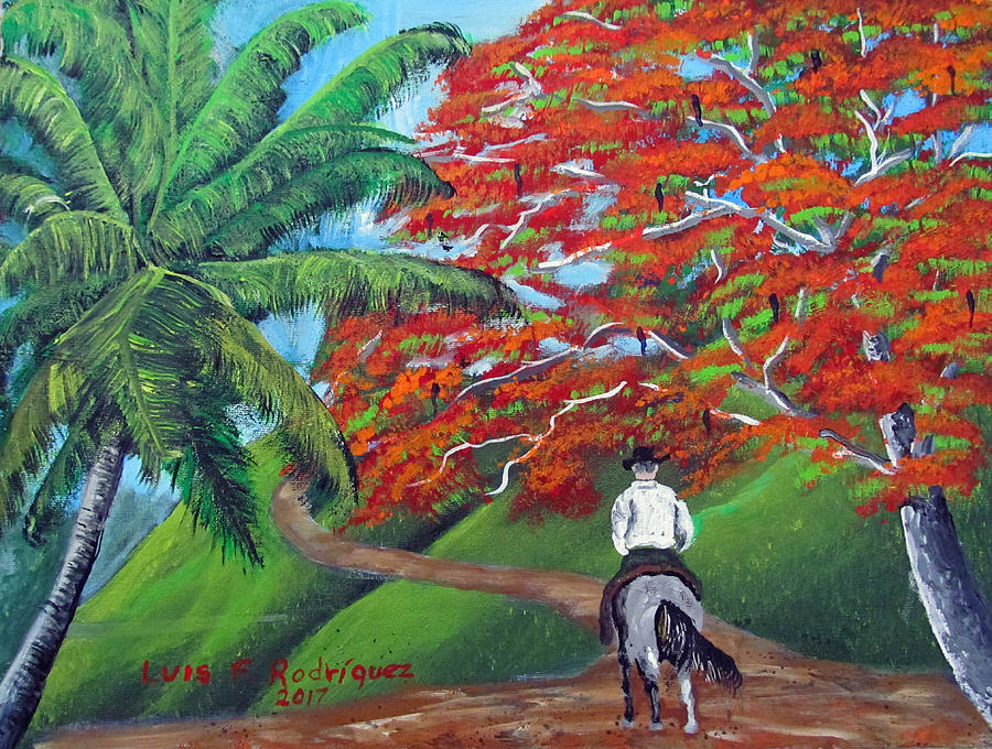 Riding Along Painting by Luis F Rodriguez