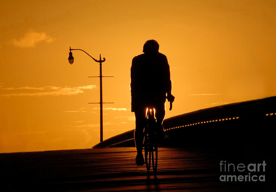 Sunset Photograph - Riding at Sunset by David Lee Thompson
