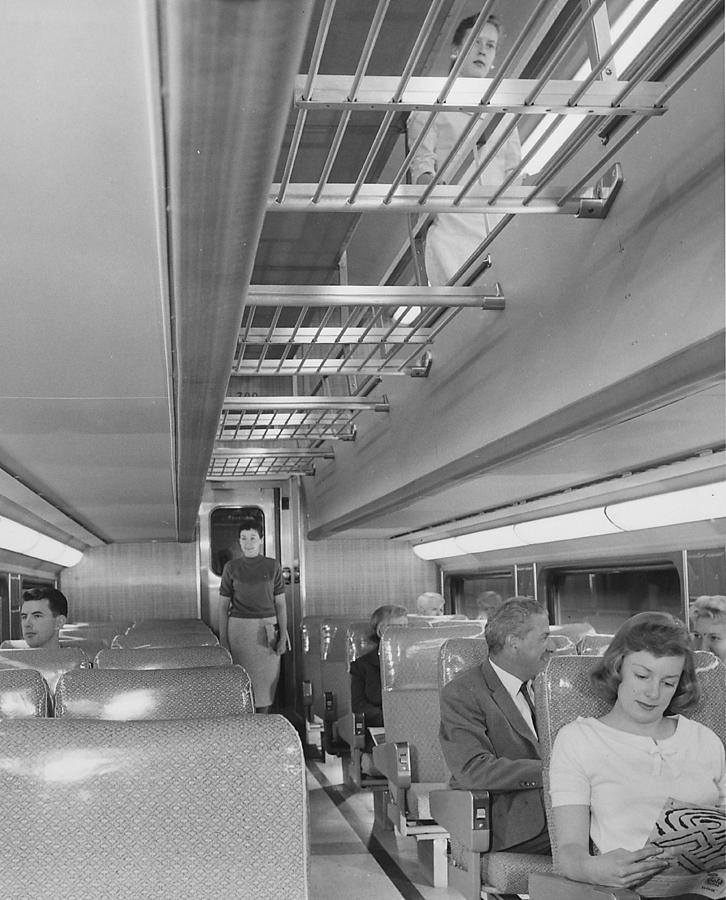 Riding Bilevel Passenger Train - 1958 Photograph by Chicago and North Western Historical Society