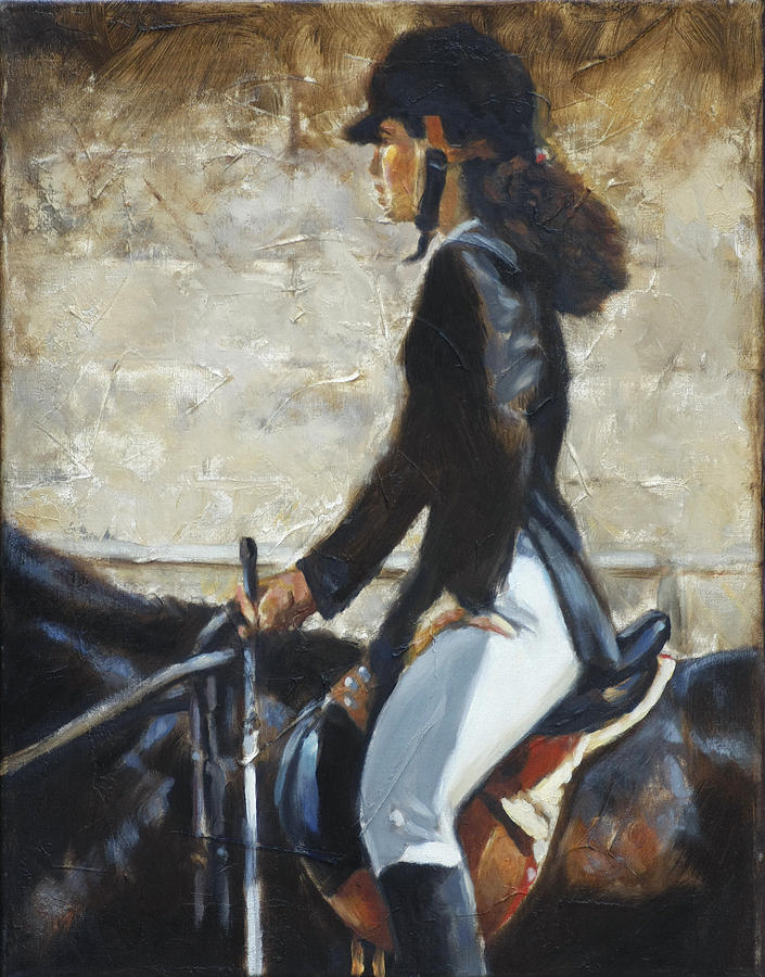 Riding English Painting by Harvie Brown