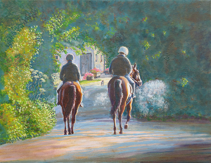 Riding Out Kilcolgan, Co Galway Painting