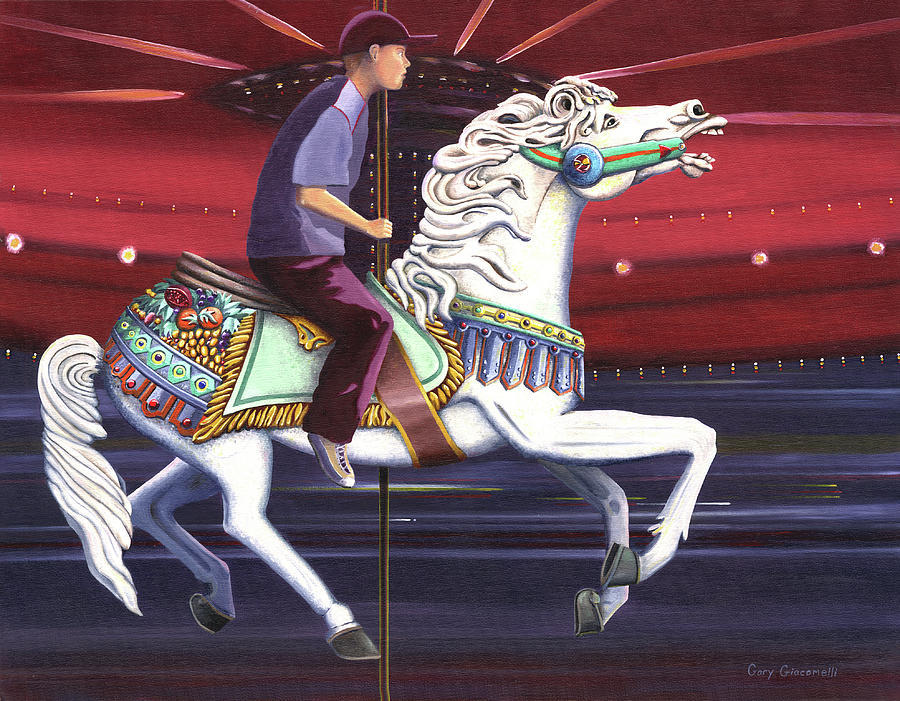 Riding The Carousel Painting by Gary Giacomelli