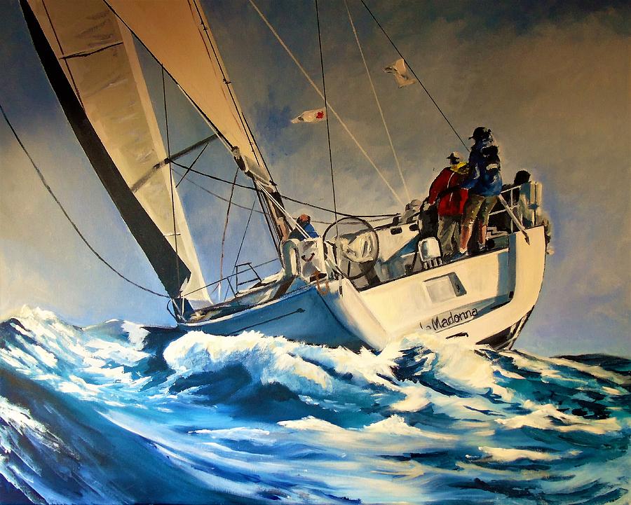 Riding the Crest Painting by Terence R Rogers