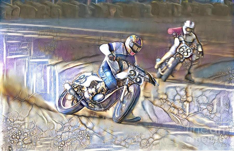 Riding the flat curve Painting by Douglas Sacha Fine Art America