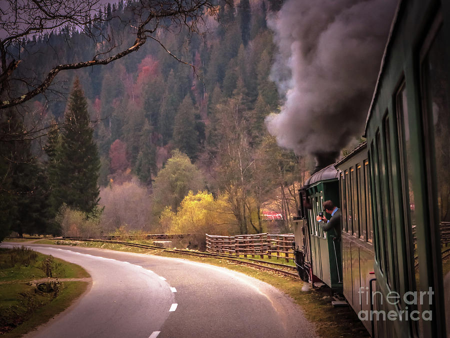 Riding the steam train - Romania Photograph by Claudia M Photography