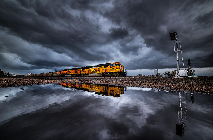 Train Photograph - Riding the Storm Out by Darren White