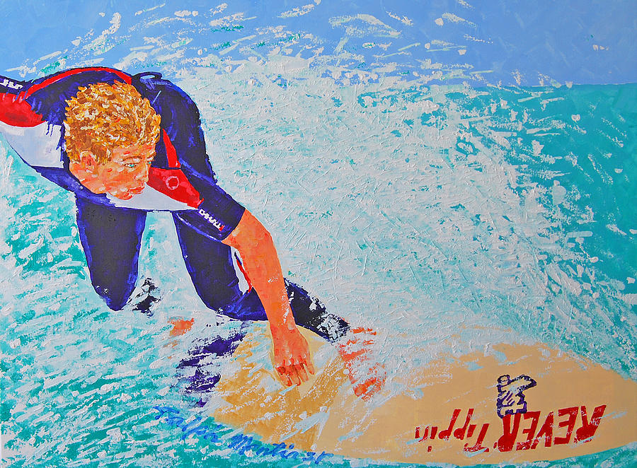 Riding The Surf Painting by Art Mantia