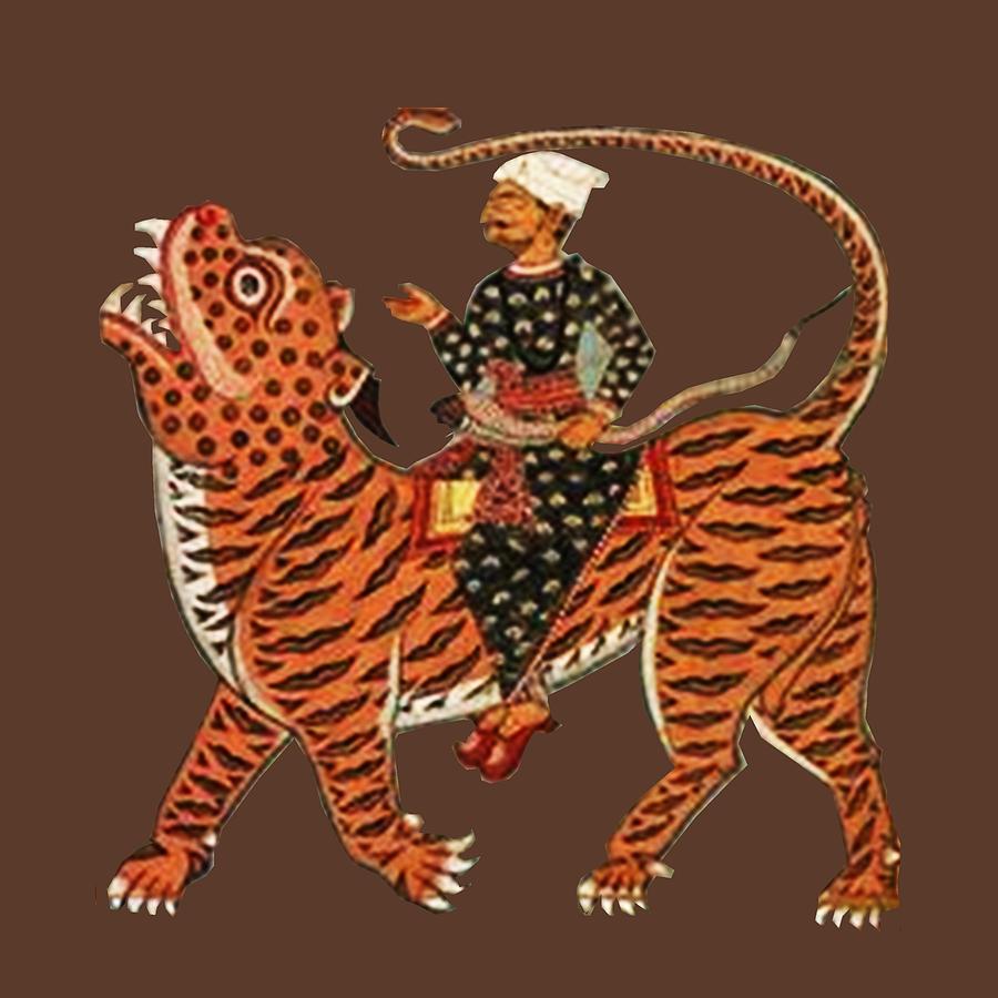Riding the Tiger Mixed Media by Asok Mukhopadhyay