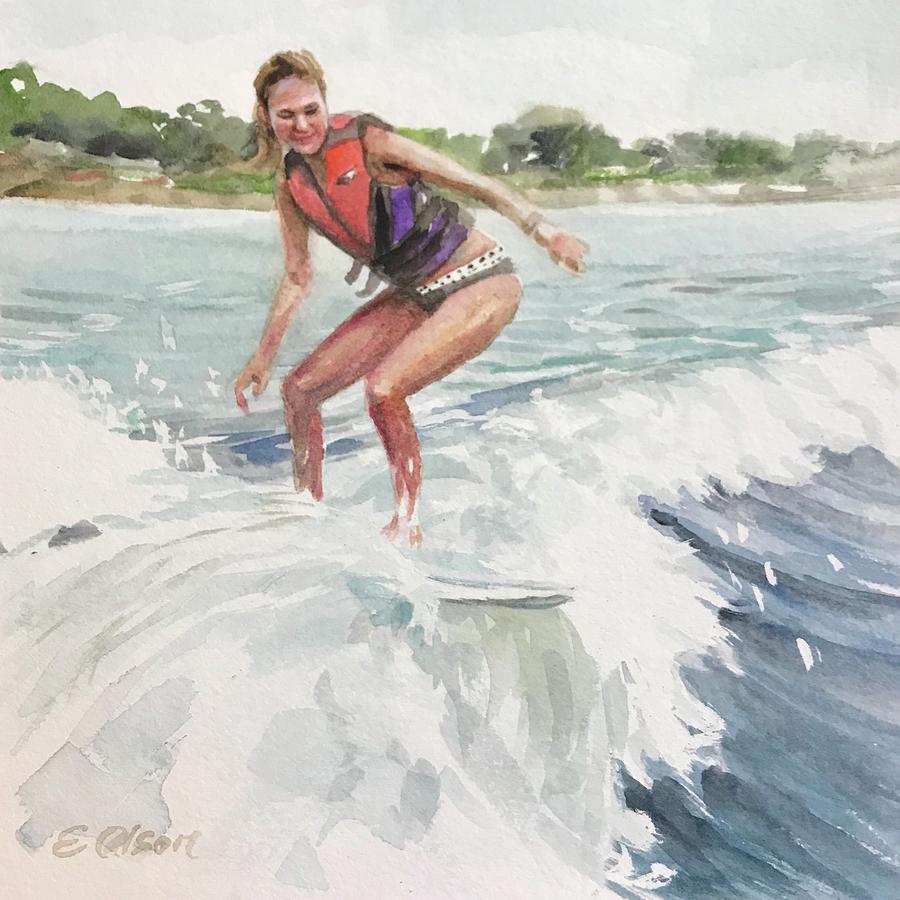 Riding The Wake Painting by Emily Olson