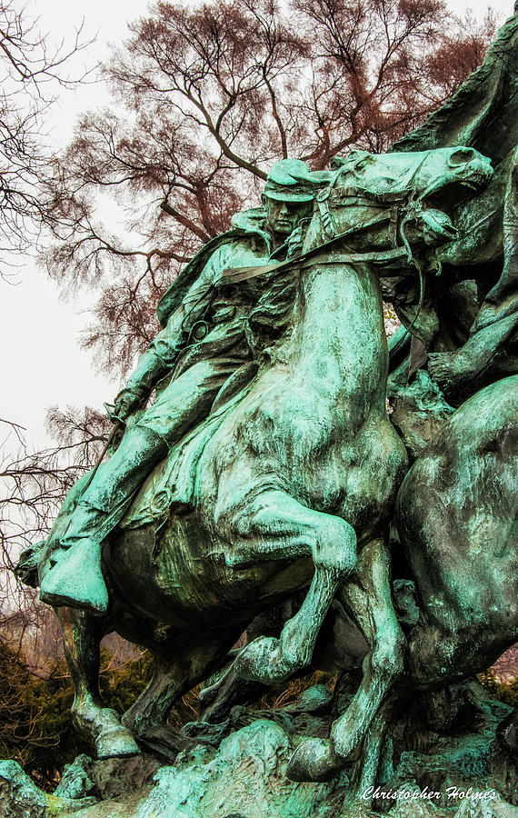 Statue Photograph - Riding Tight by Christopher Holmes