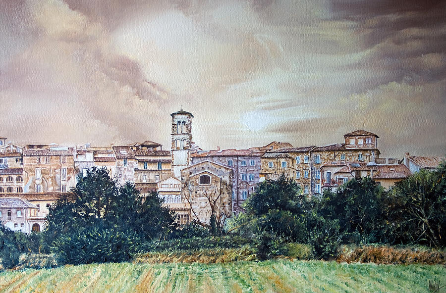 Rieti panoramic Painting by Michelangelo Rossi