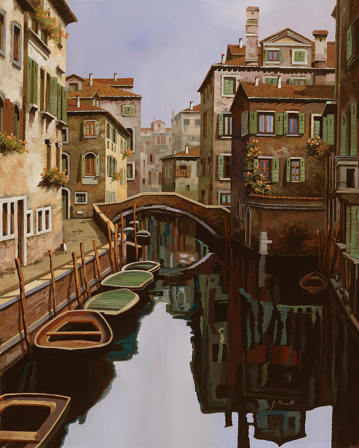 Venice Painting - Riflesso Scuro by Guido Borelli