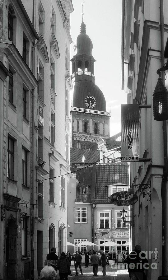 Riga cathedral monochrome Photograph by Rudi Prott