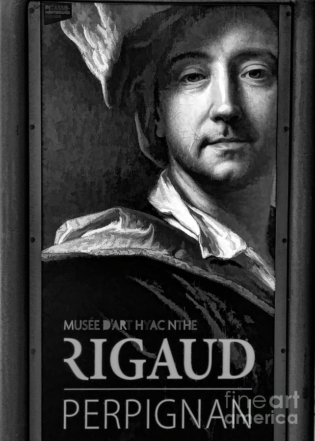 Rigaud Black White Poster Up Close D  Photograph by Chuck Kuhn