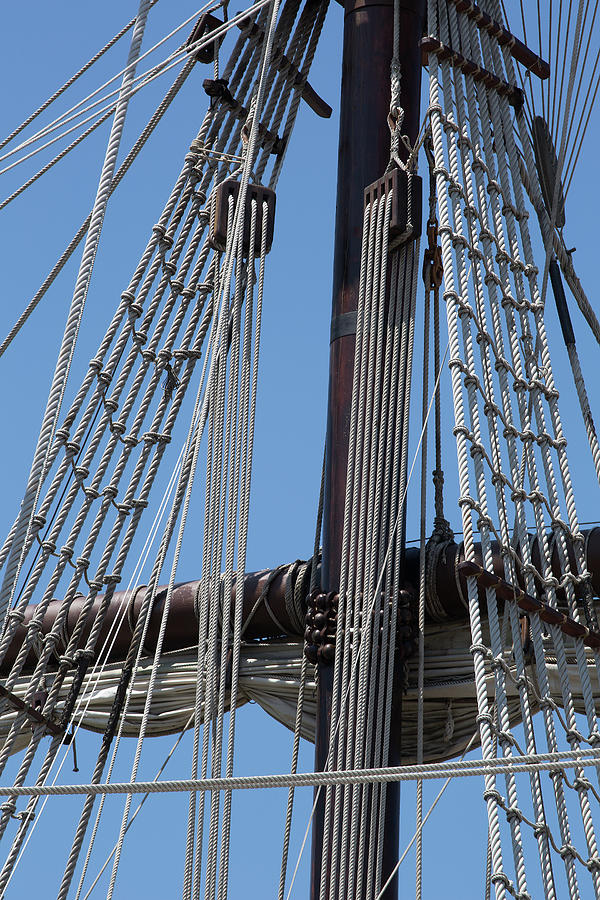 Rigging Aboard The Galeon Photograph by Dale Kincaid