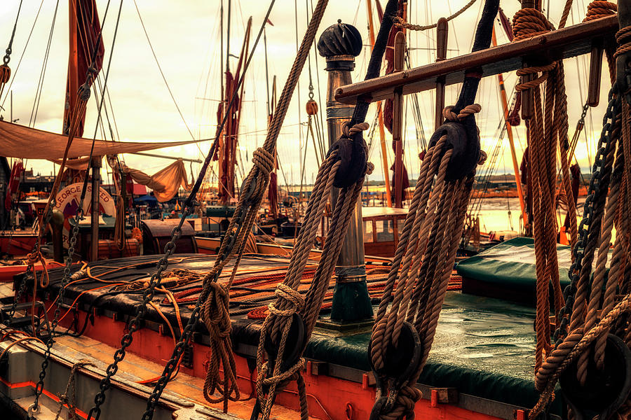 Rigging of Ancient Yachts Photograph by John Williams