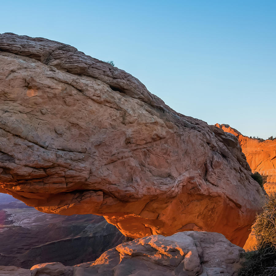 National Parks Photograph - Right Panel 3 of 3 - Mesa Arch Panoramic Sunrise - Canyonlands National Park - Moab Utah by Gregory Ballos