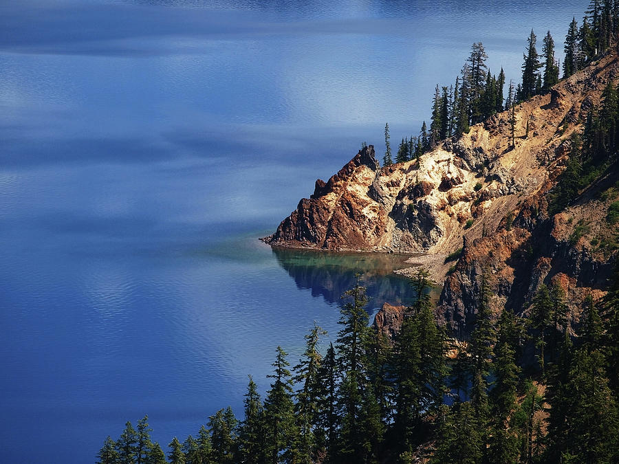 Right Side of Crater Lake Oregon Photograph by Teri Schuster