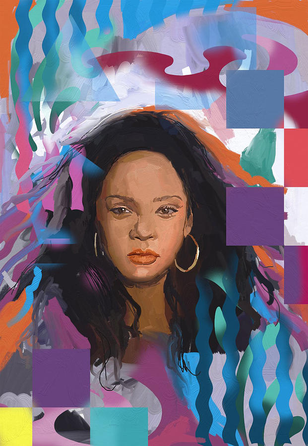 Rihanna Painting by Bogdan Floridana Oana