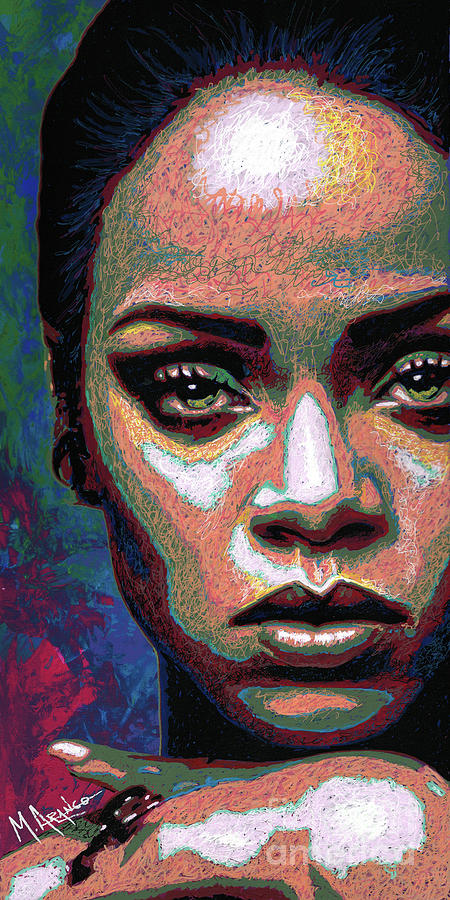 Rihanna Painting by Maria Arango