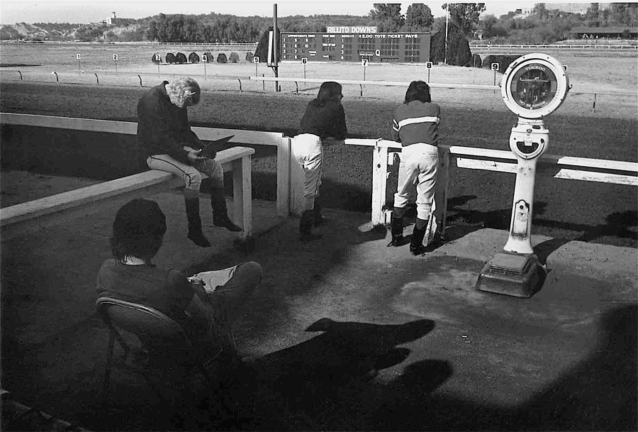 Rillito Downs Racetrack jockeys Tucson Arizona 1980 Photograph by David Lee Guss