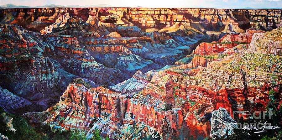 Rim To Rim, The Grand Canyon, Arizona, Usa Painting