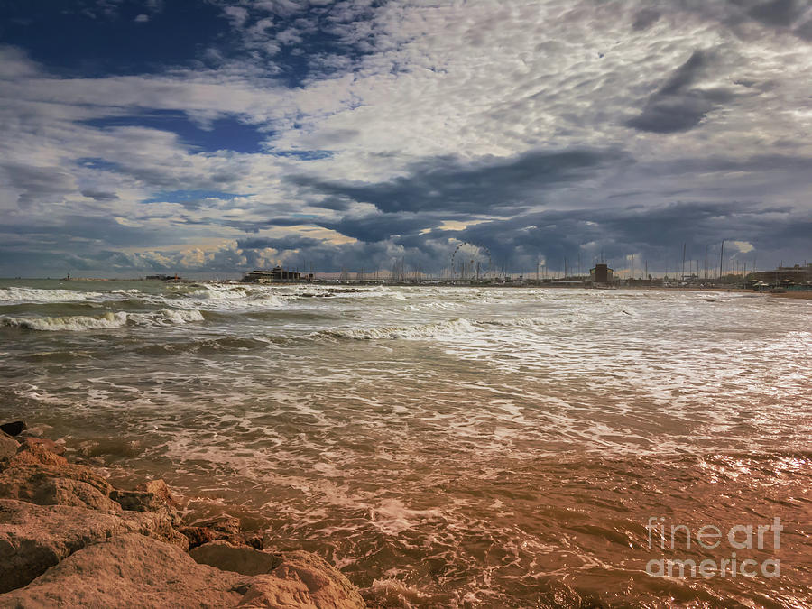 Rimini storm Photograph by Marina Usmanskaya