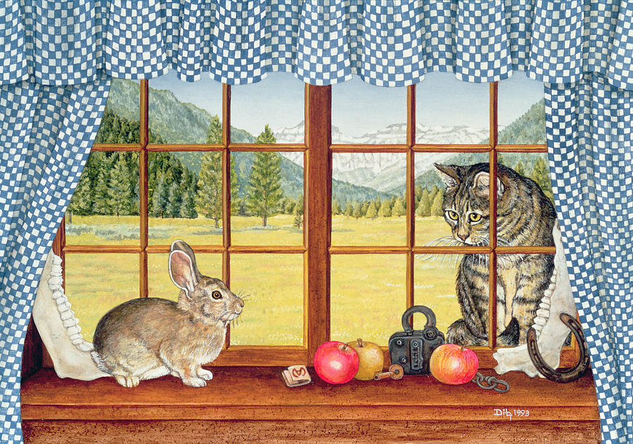 Rimrock Cottontail Painting by Ditz