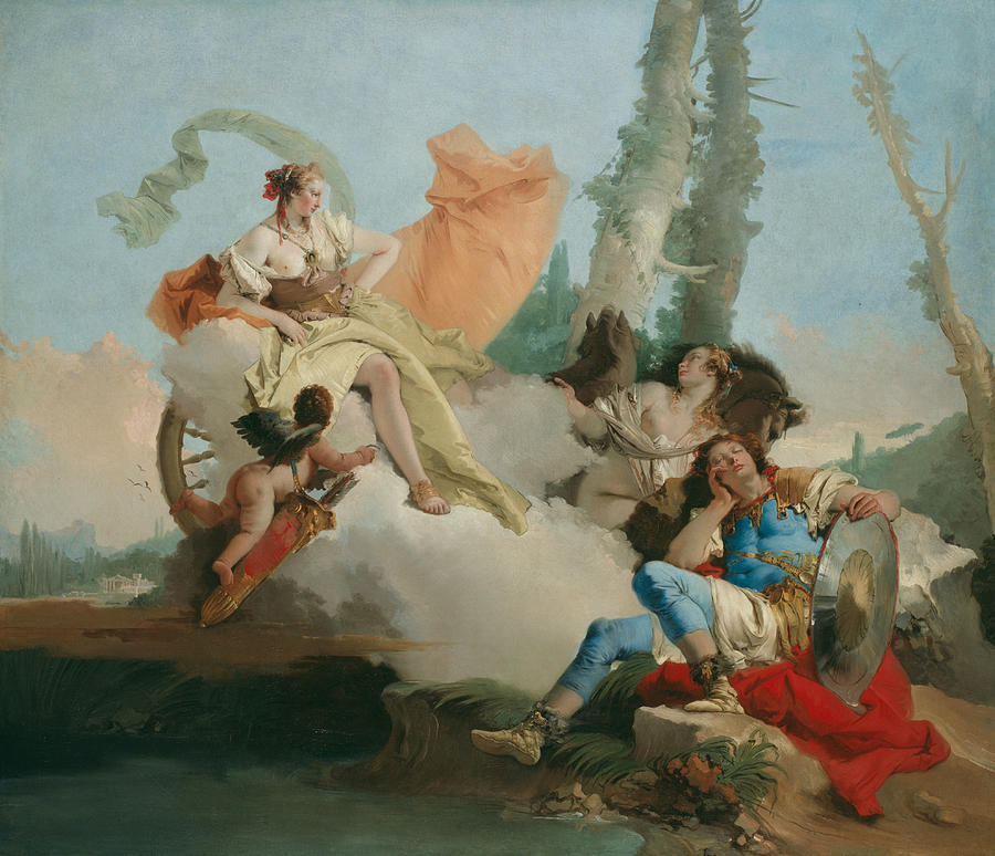 Rinaldo Enchanted by Armida Painting by Giovanni Battista Tiepolo